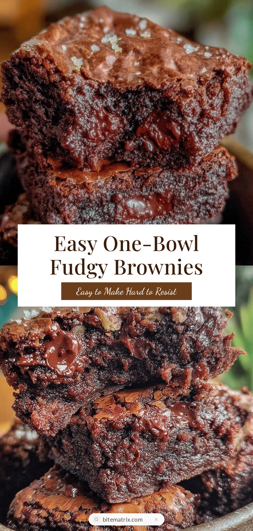 easy one-bowl fudgy brownies recipe
