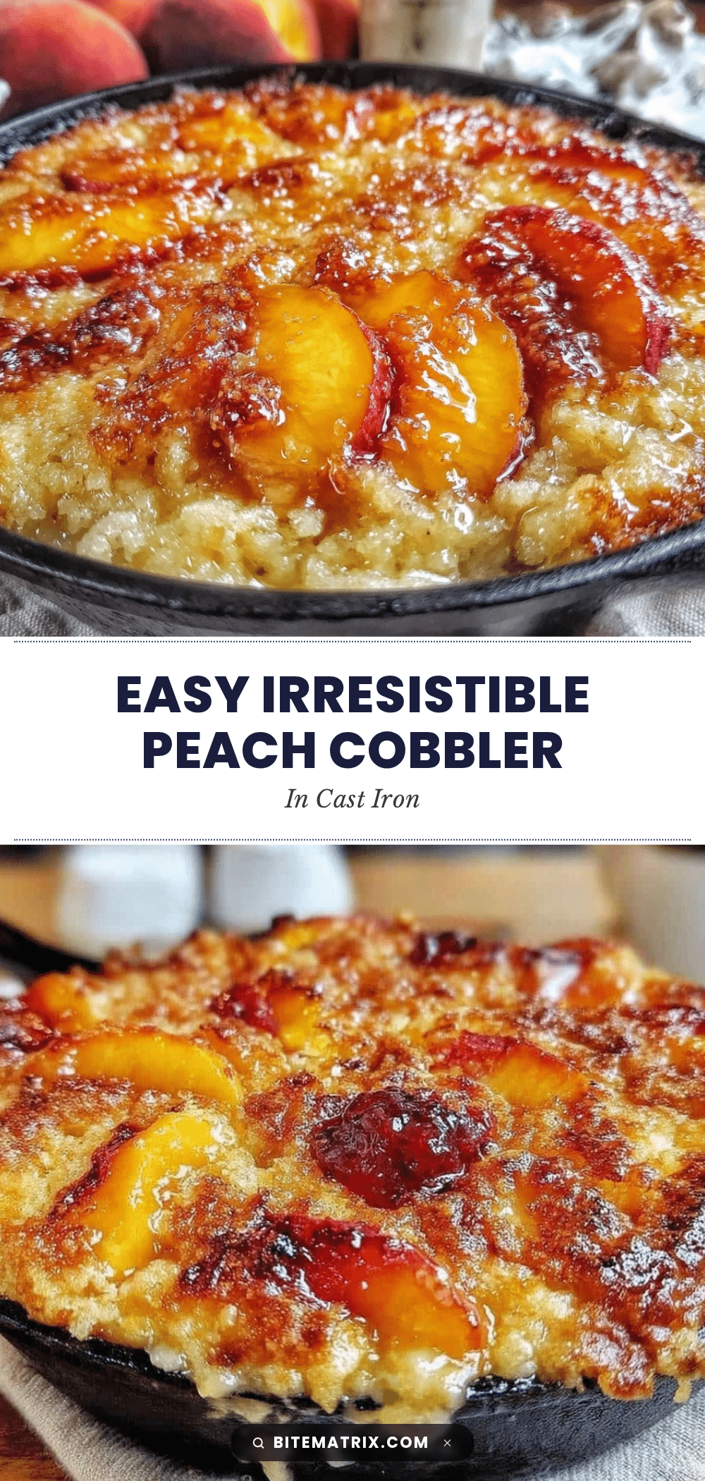 easy peach cobbler cast iron skillet recipe