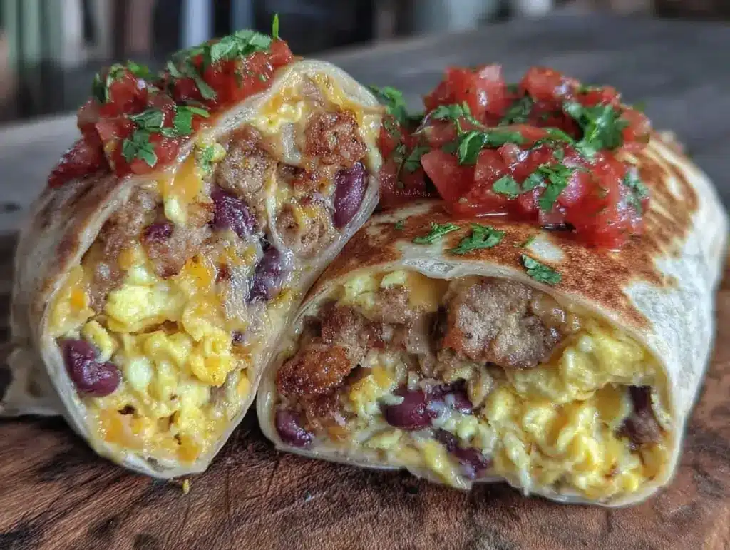 easy protein-packed breakfast burritos - featured image