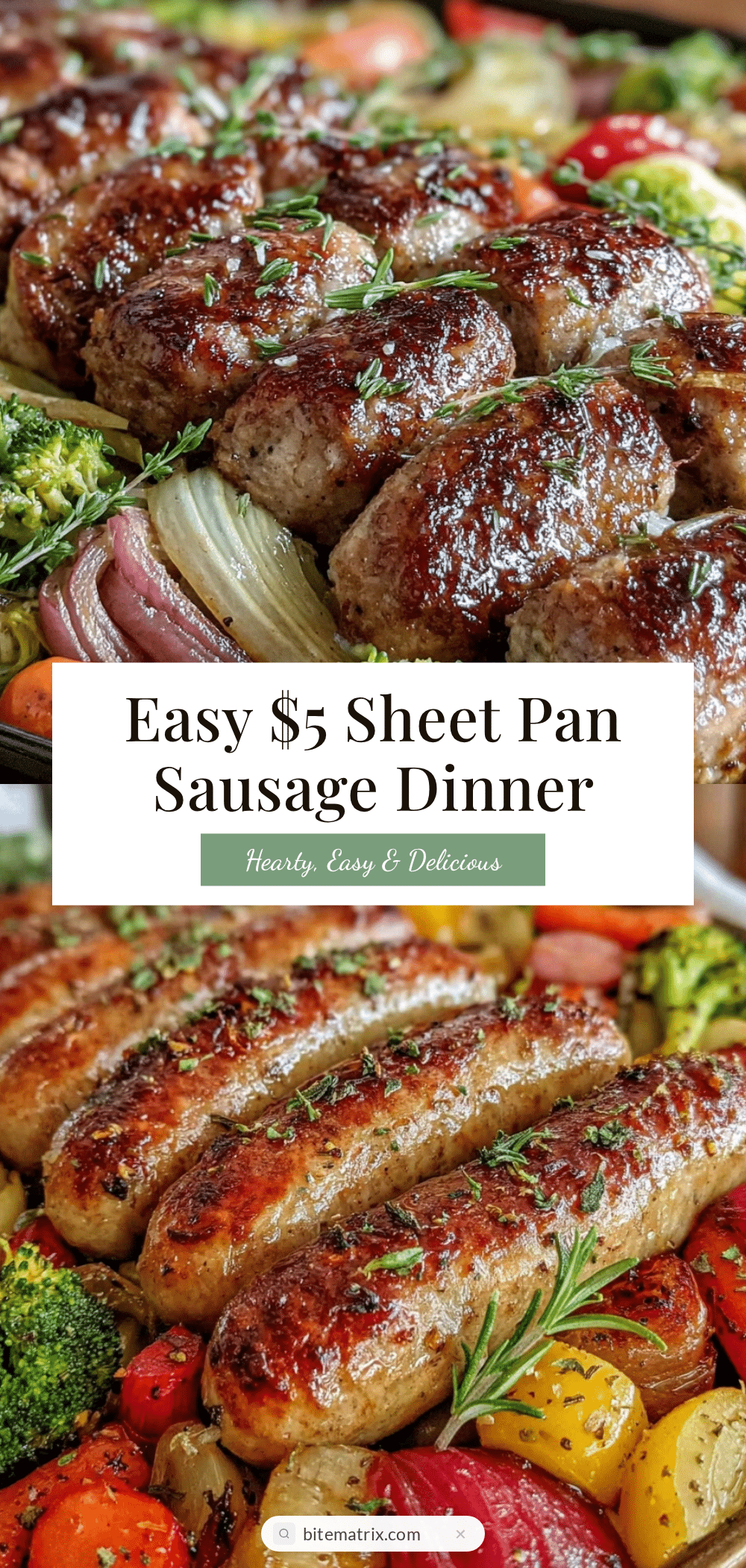 easy sheet pan sausage and vegetables dinner recipe