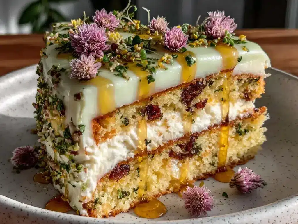 fluffy spring cake recipe - featured image