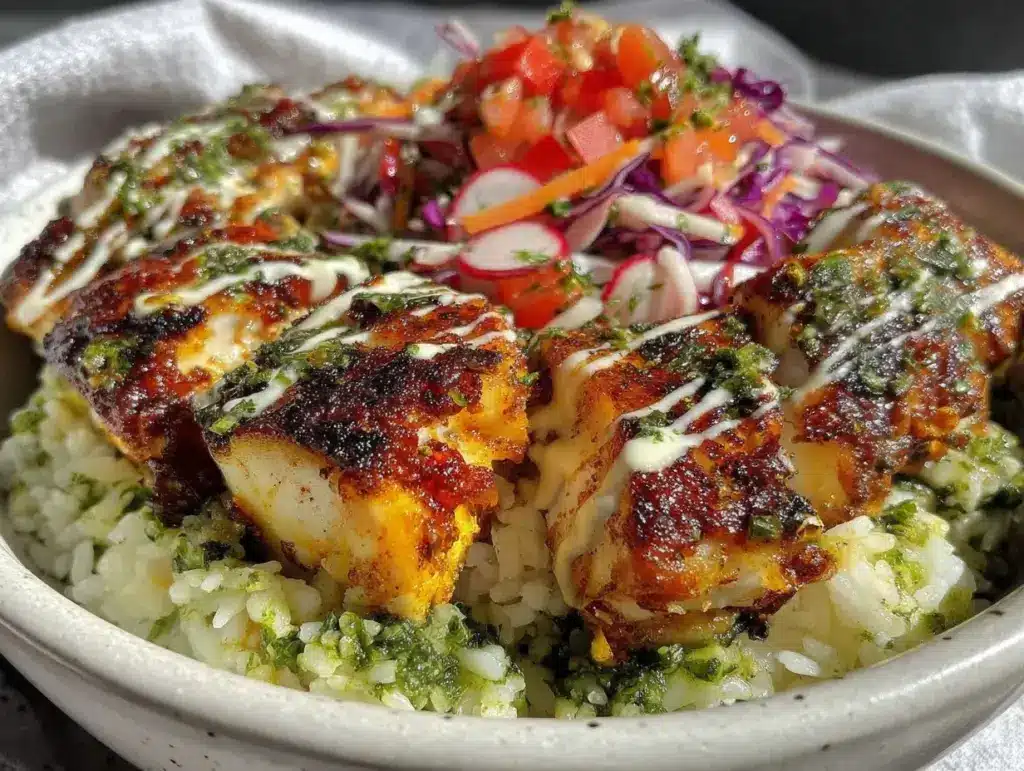 fresh fish taco bowl - featured image