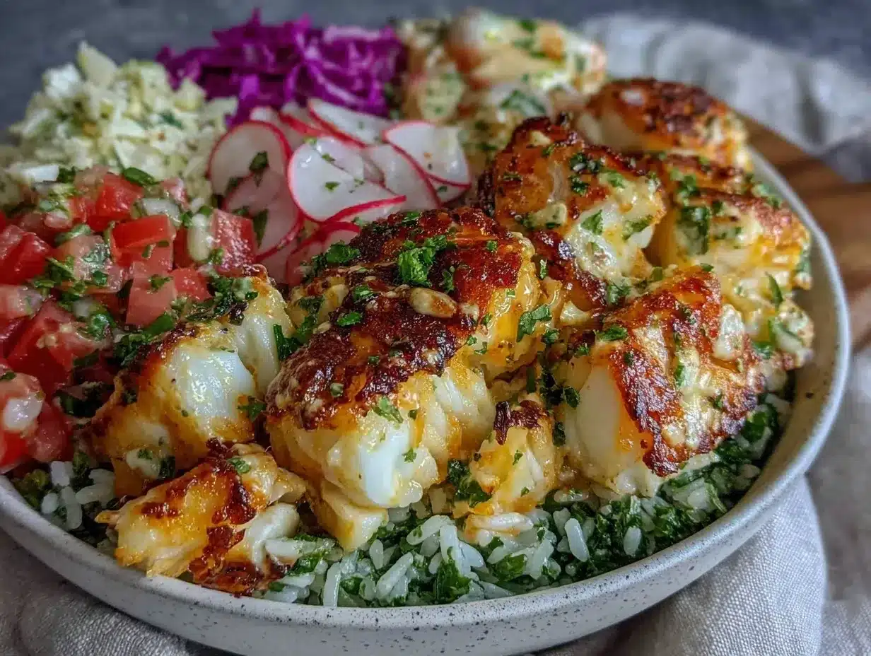 fresh fish taco bowl preparation steps