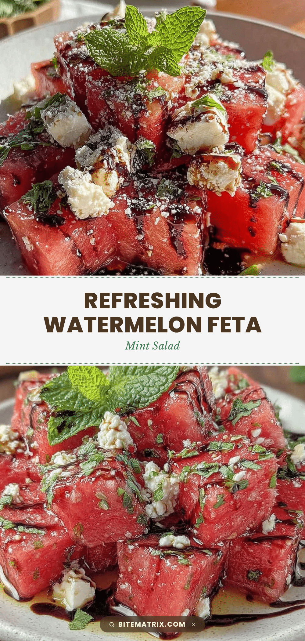 fresh watermelon feta mint salad recipe