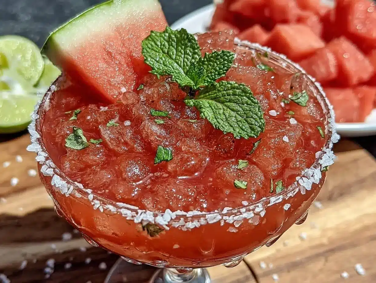 frozen watermelon margarita preparation steps