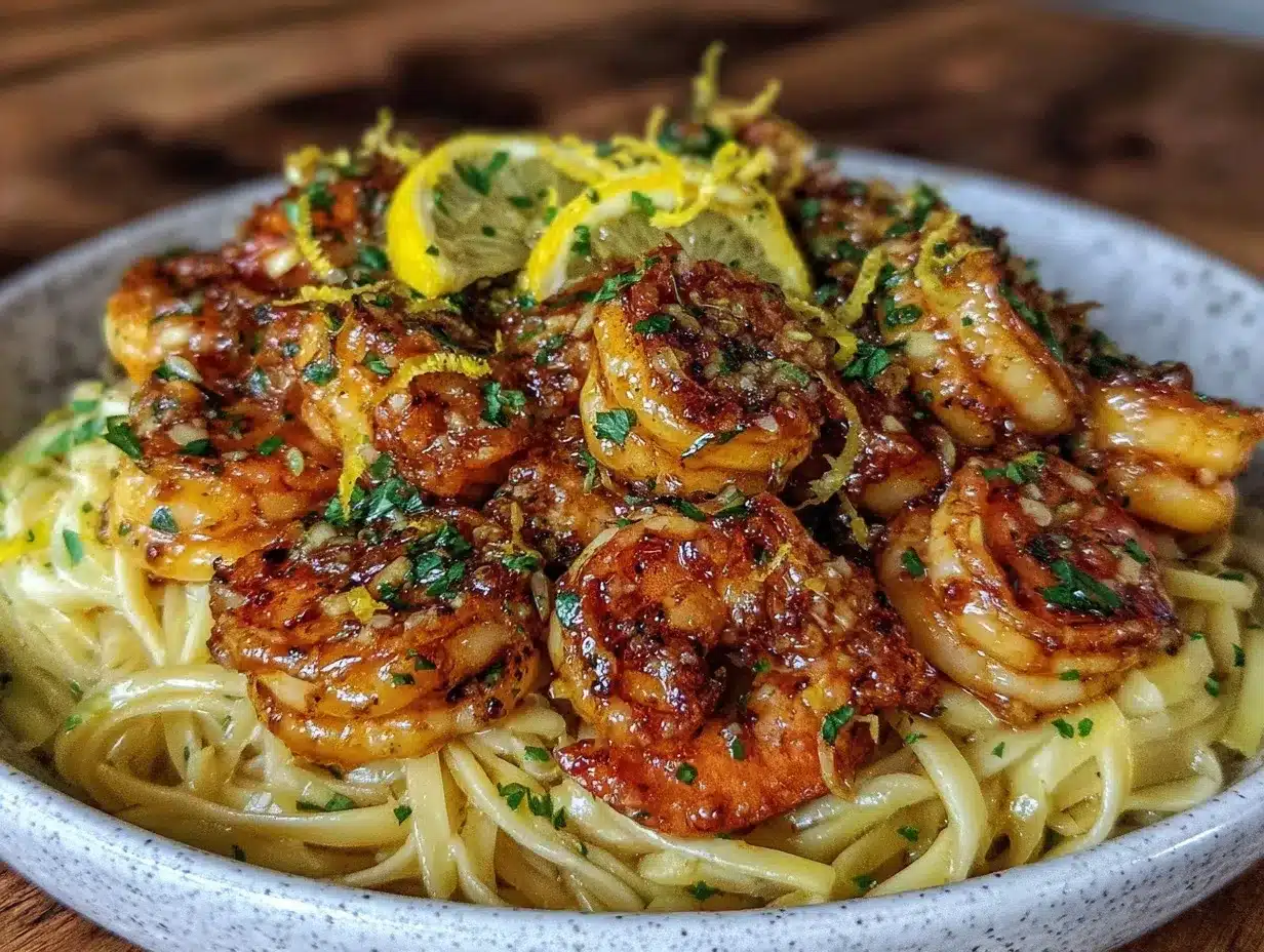 garlic butter shrimp scampi preparation steps