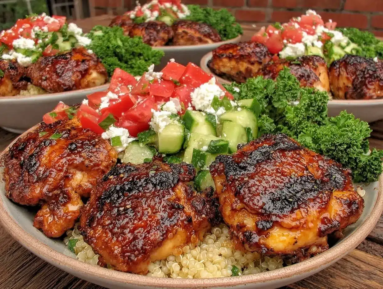 greek chicken meal prep bowls preparation steps