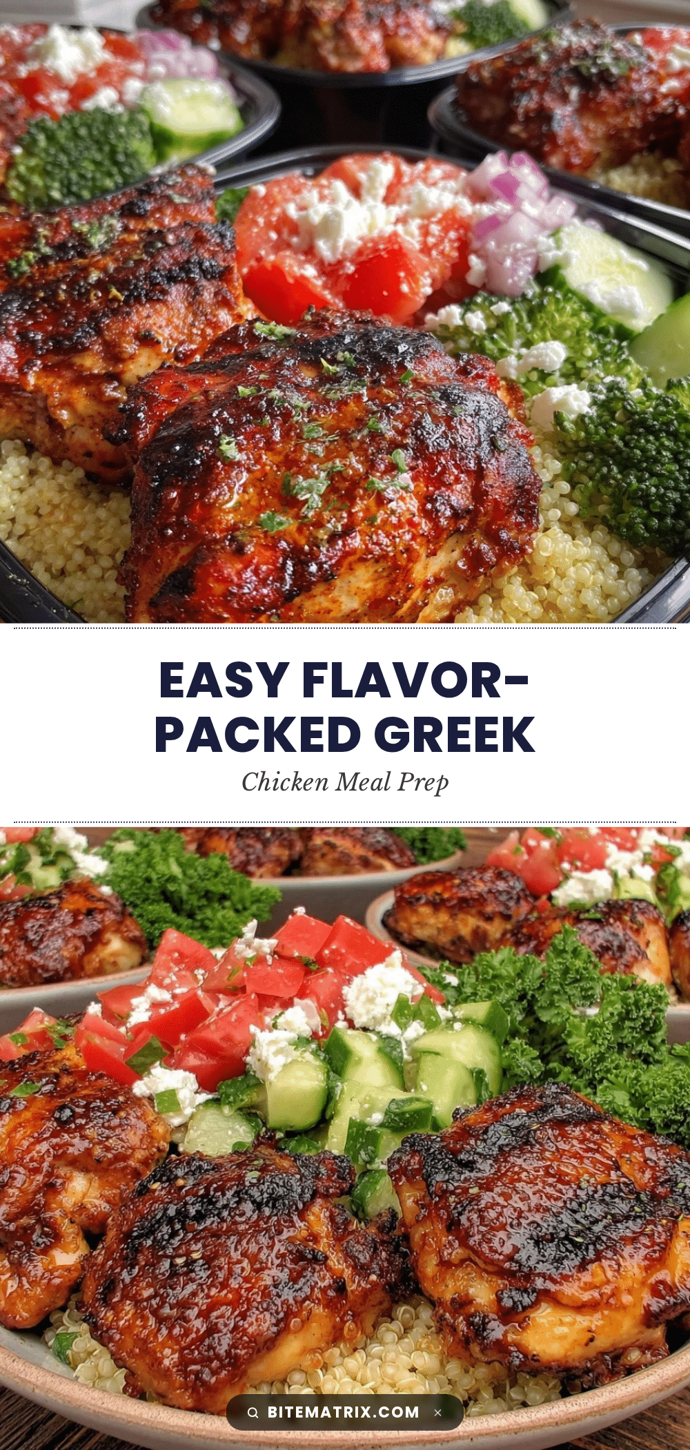 greek chicken meal prep bowls recipe