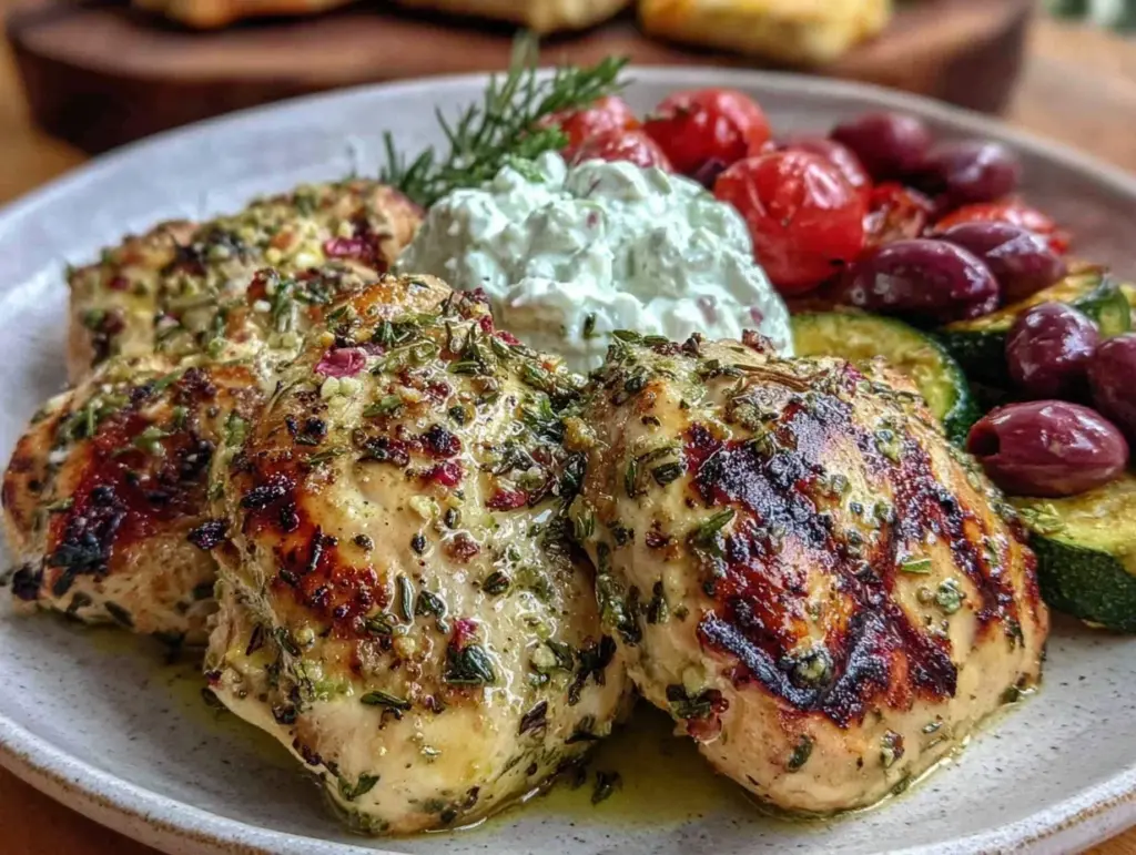 grilled Mediterranean chicken with creamy tzatziki - featured image