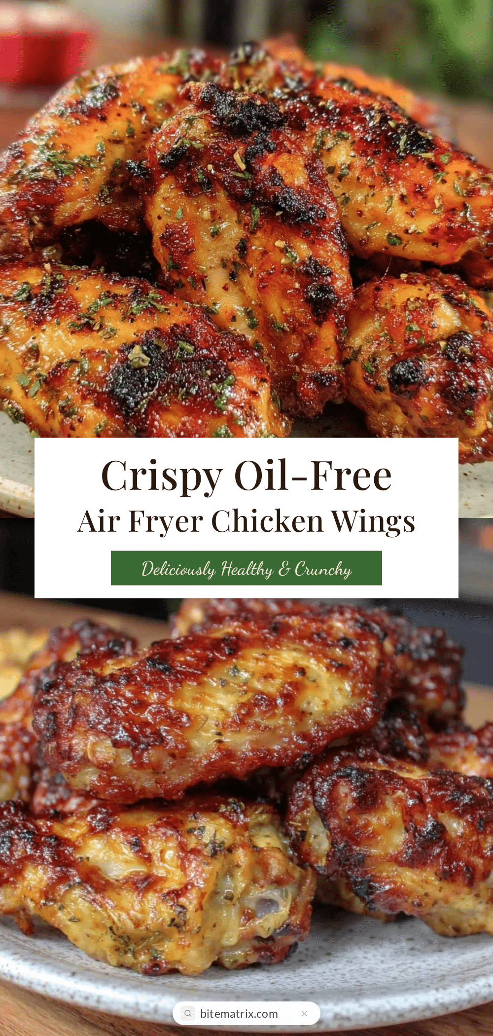 healthy air fryer chicken wings without oil recipe