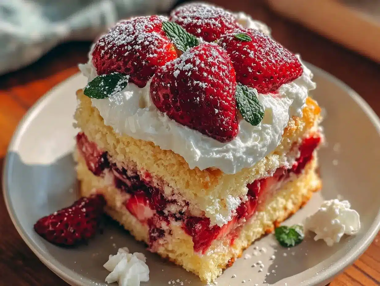 heart-shaped strawberry shortcake recipe preparation steps