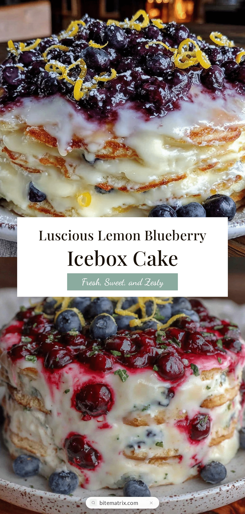 lemon blueberry icebox cake recipe