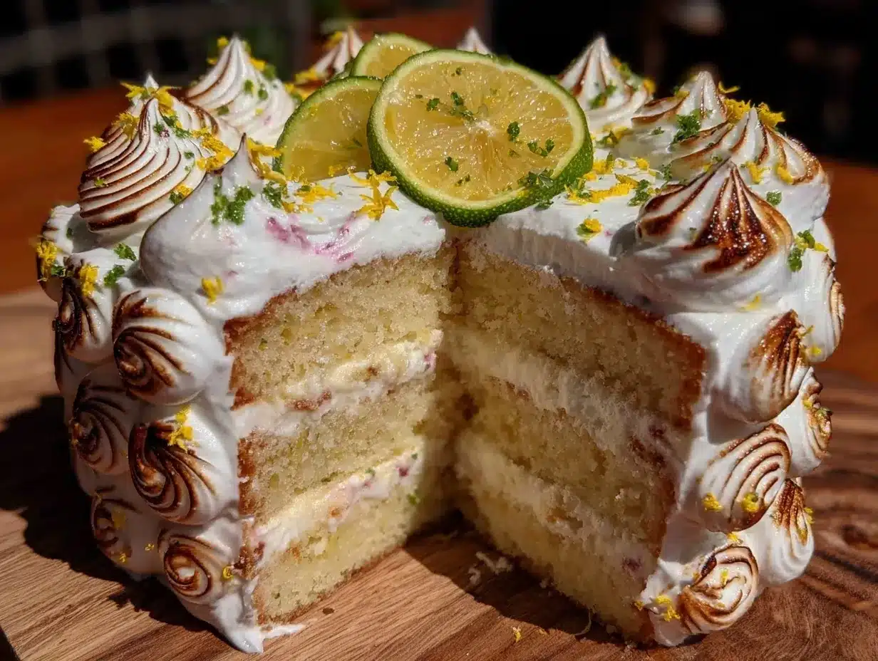lemon elderflower layer cake preparation steps