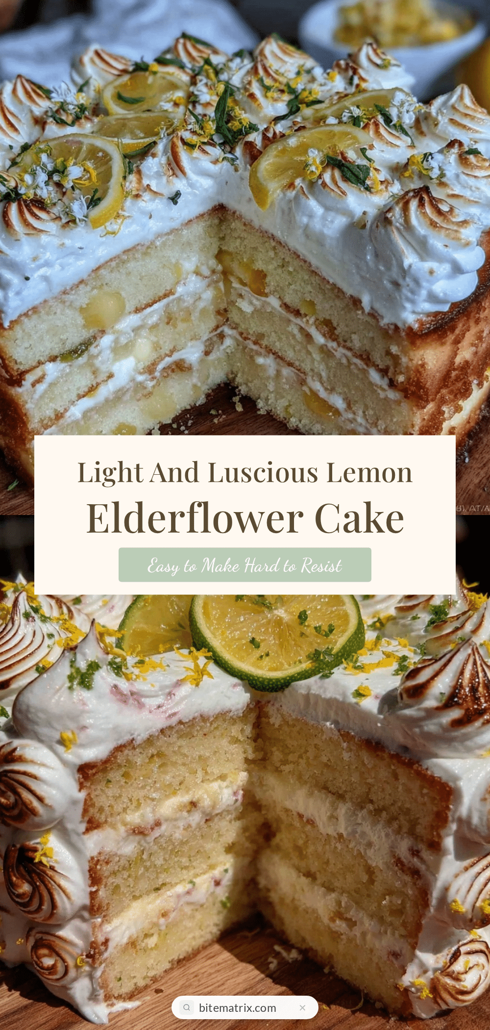lemon elderflower layer cake recipe