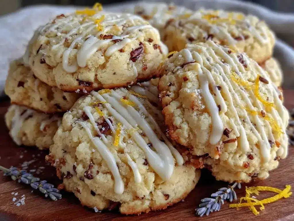 lemon lavender shortbread cookies - featured image
