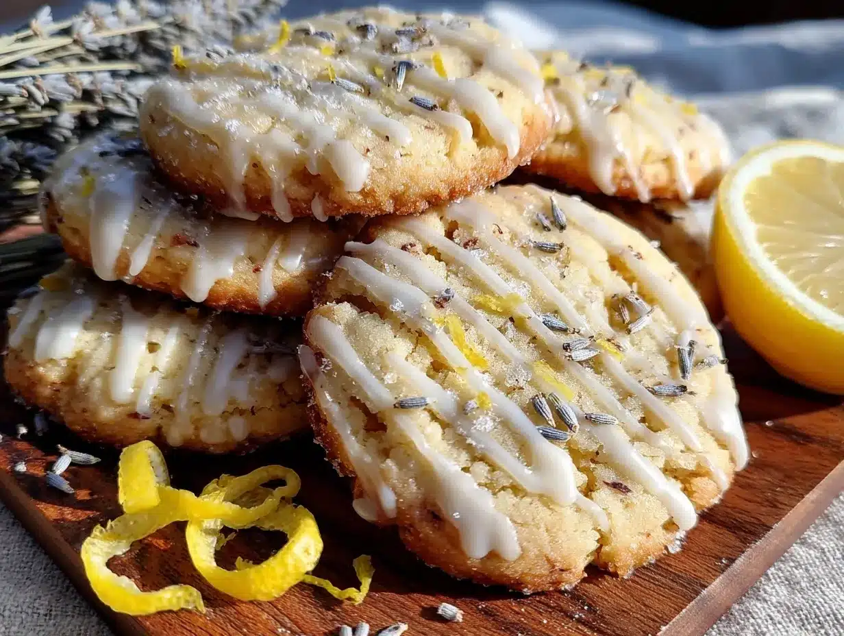 lemon lavender shortbread cookies preparation steps