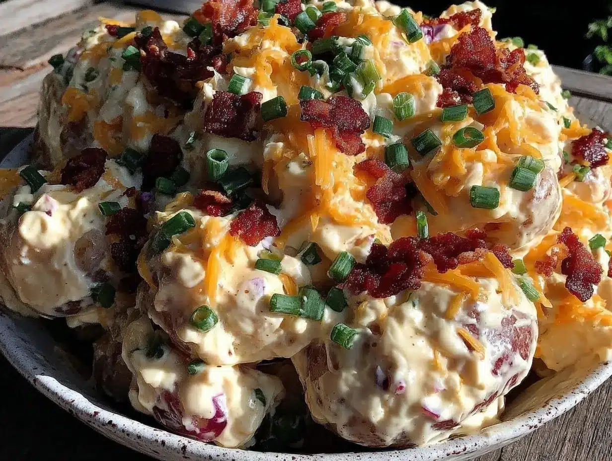 loaded baked potato salad preparation steps