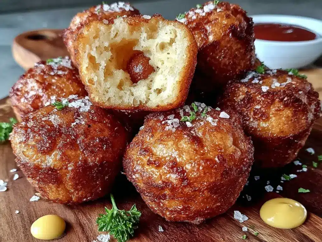 mini corn dog muffins - featured image