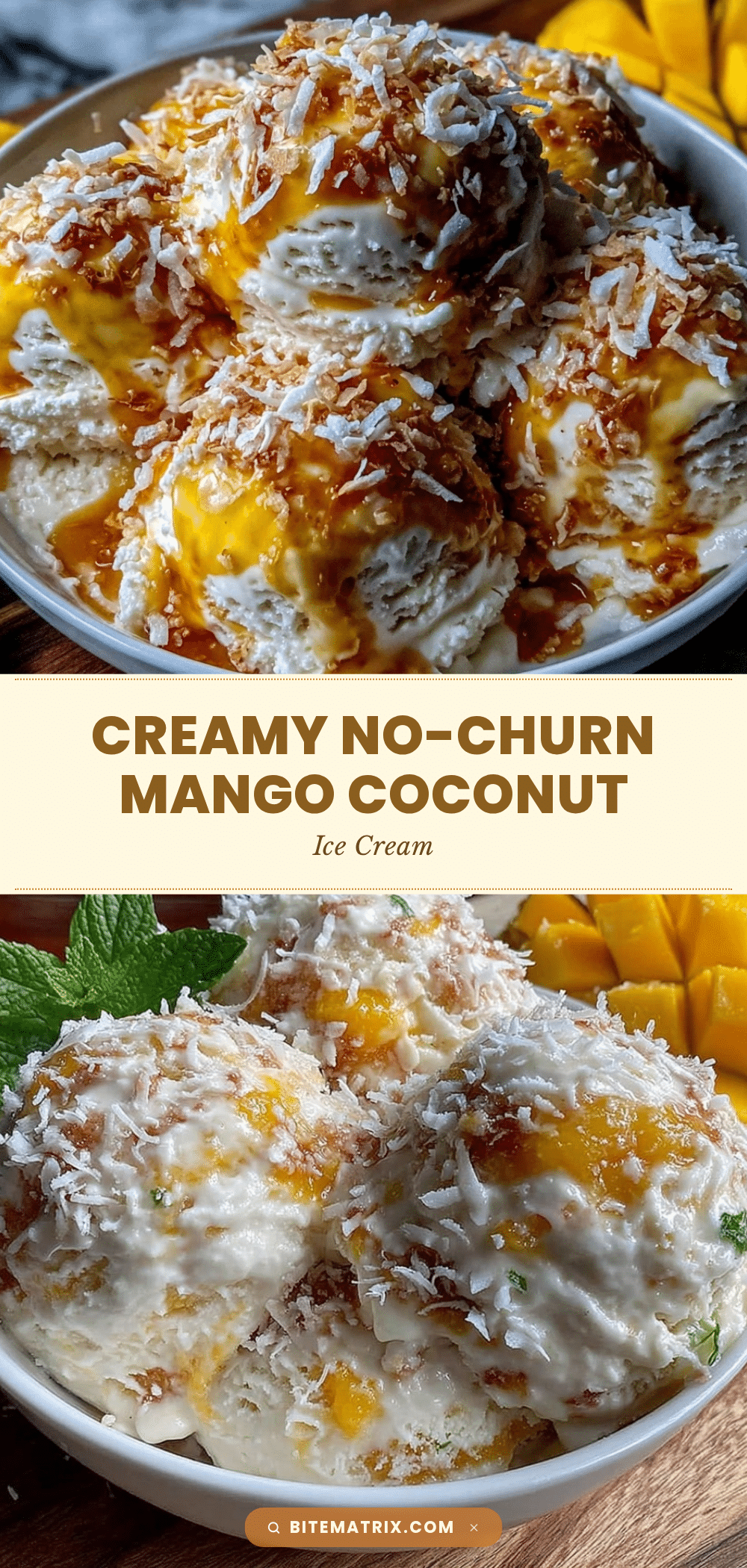 no-churn mango coconut ice cream recipe
