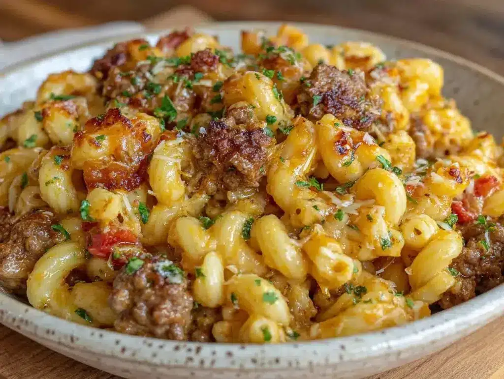 one-pot cheeseburger pasta - featured image