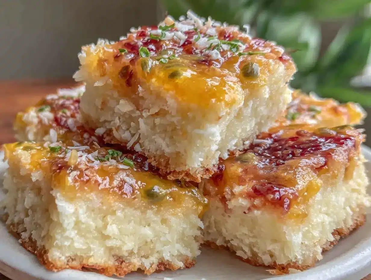 passionfruit coconut sheet cake preparation steps