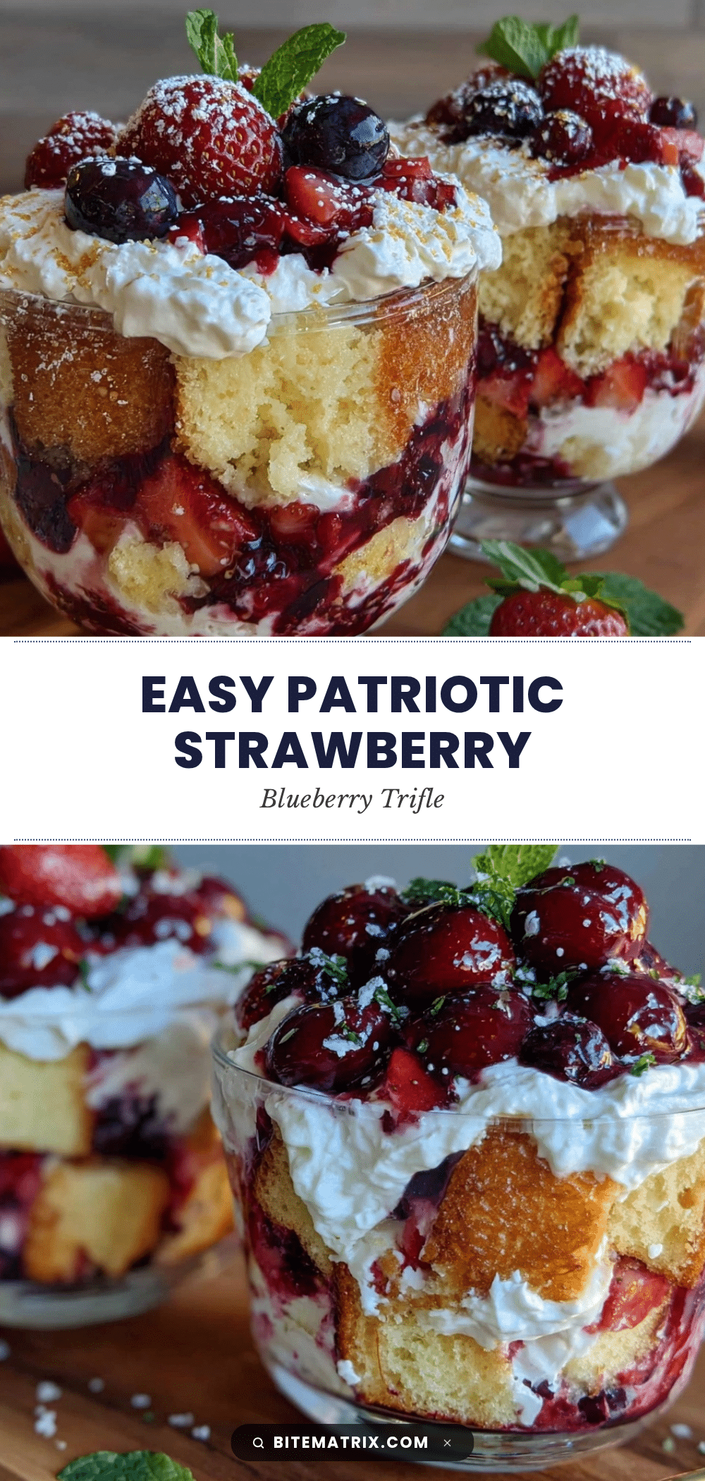 patriotic strawberry blueberry shortcake trifle recipe