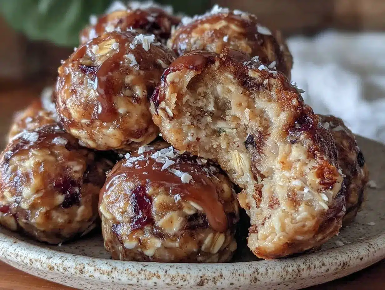 peanut butter banana oat energy bites preparation steps