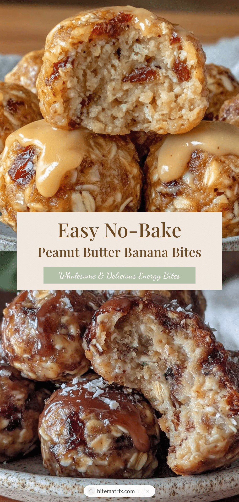 peanut butter banana oat energy bites recipe