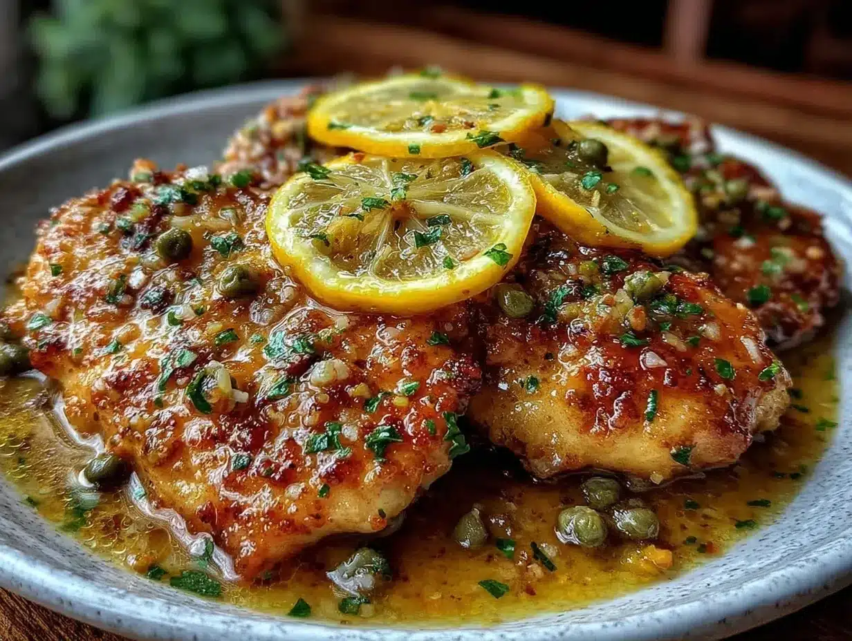 quick lemon garlic chicken piccata preparation steps