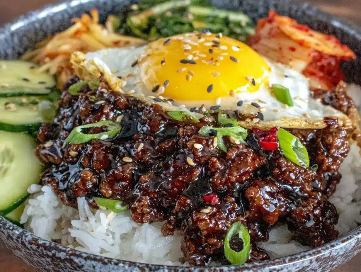 quick savory korean ground beef bowls preparation steps