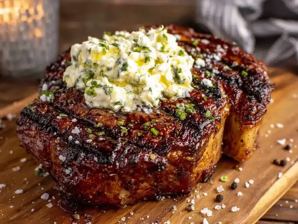 reverse seared tomahawk steak - featured image