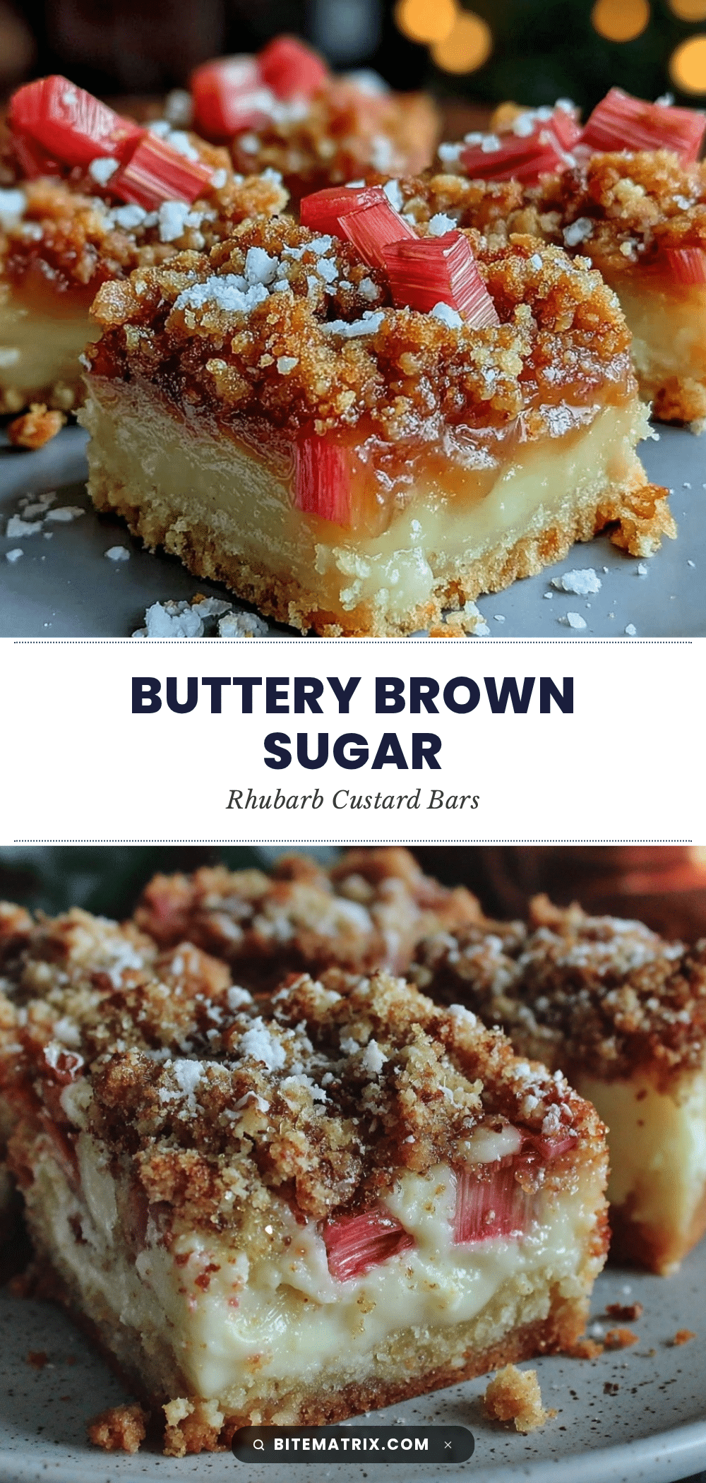 rhubarb custard bars recipe