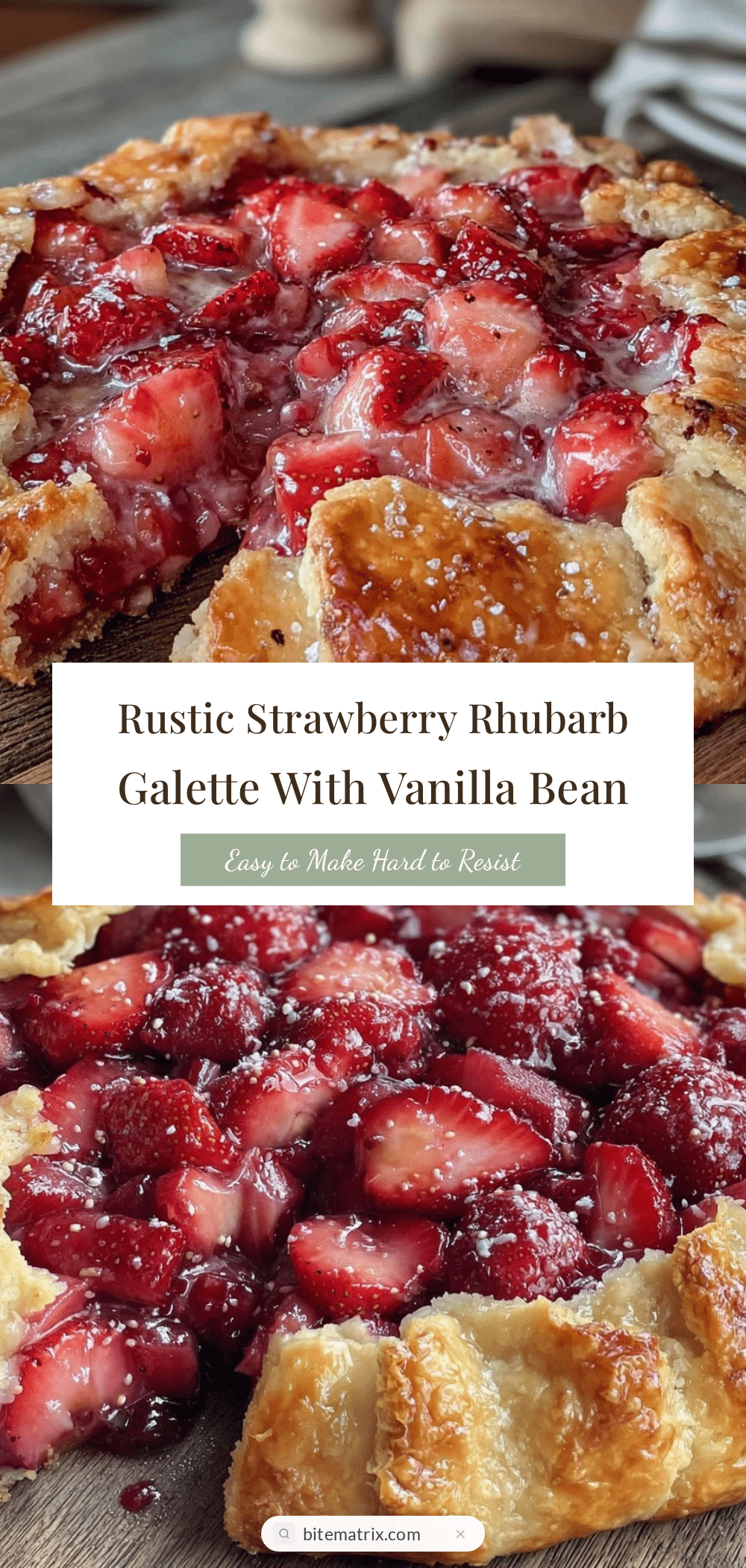 rustic strawberry rhubarb galette recipe