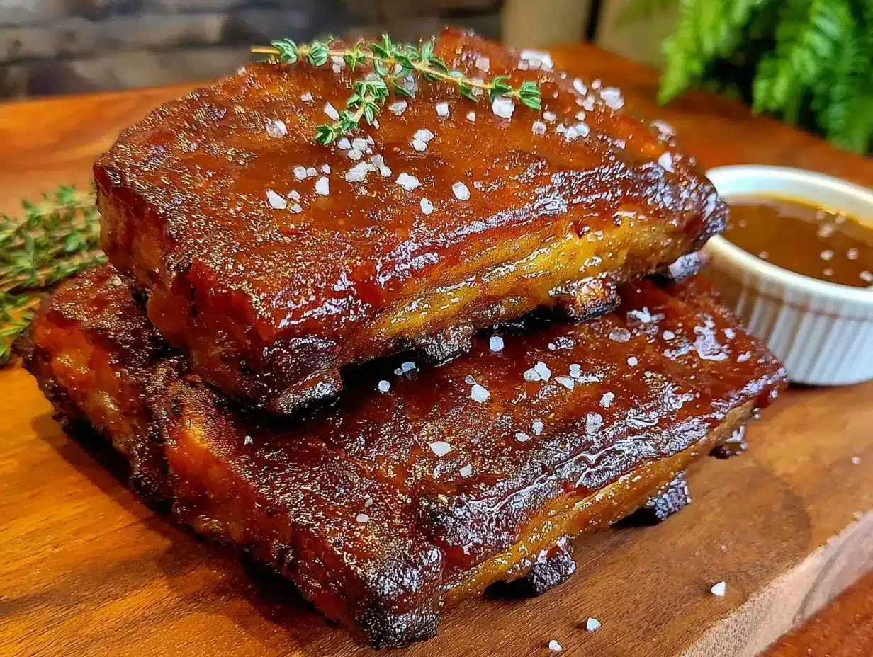 smoked baby back ribs bourbon glaze preparation steps