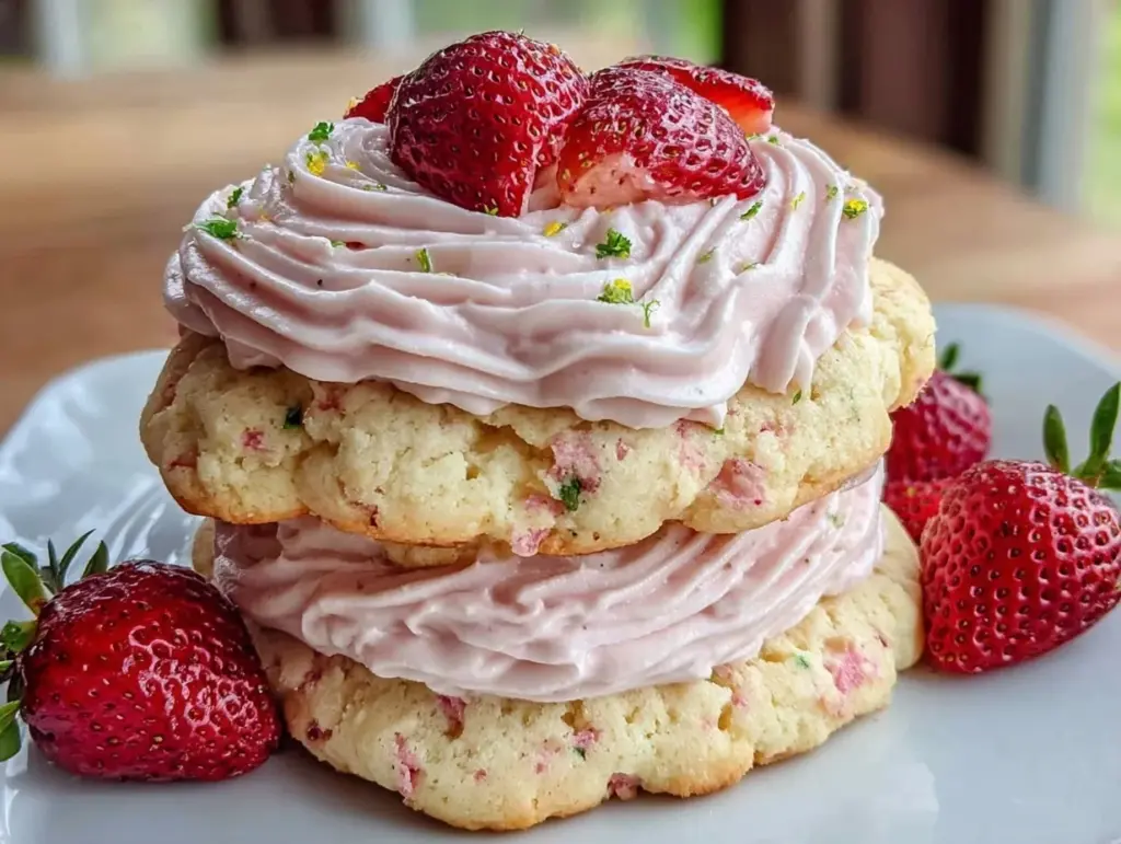 Soft Strawberry Lemonade Sugar Cookies - featured image