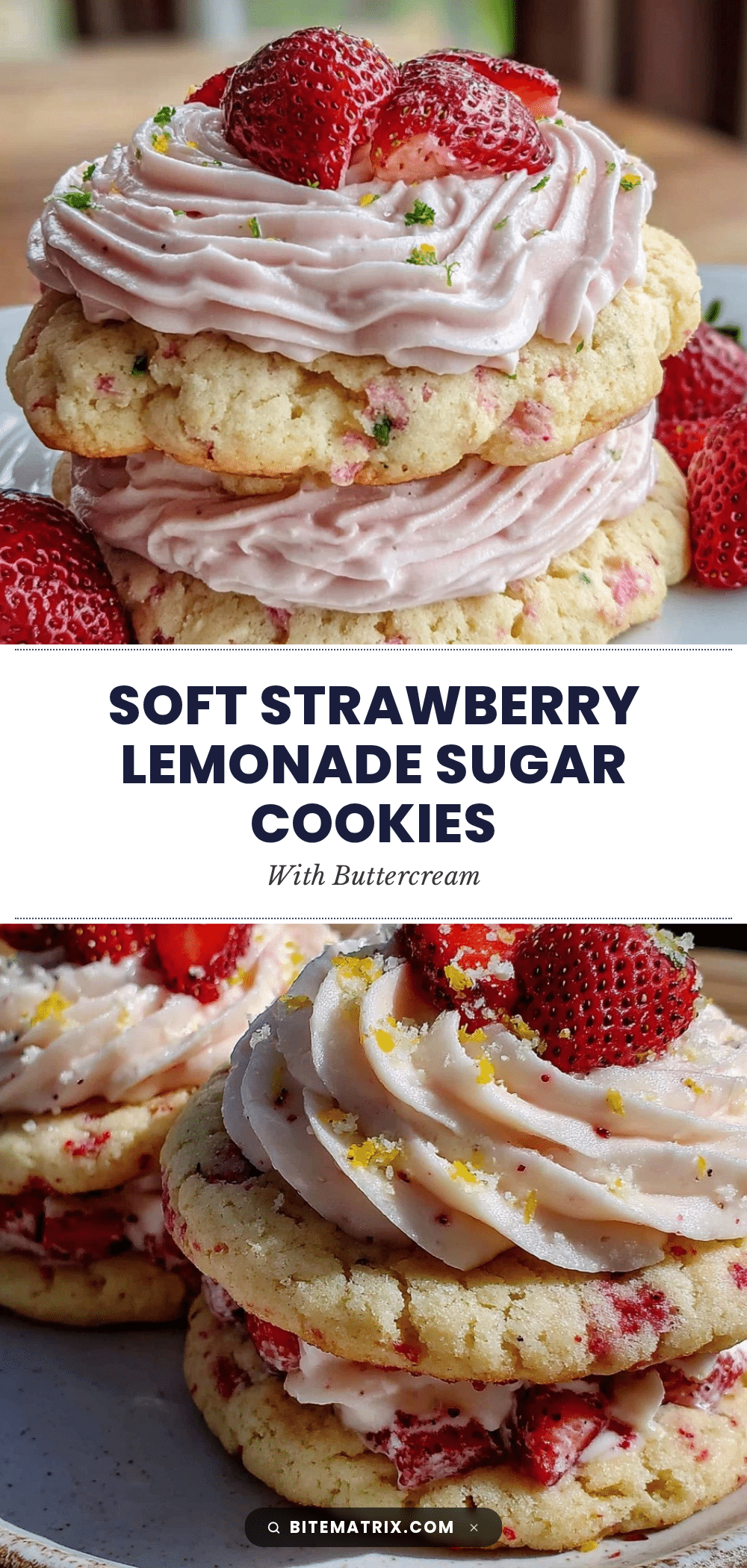 Soft Strawberry Lemonade Sugar Cookies recipe