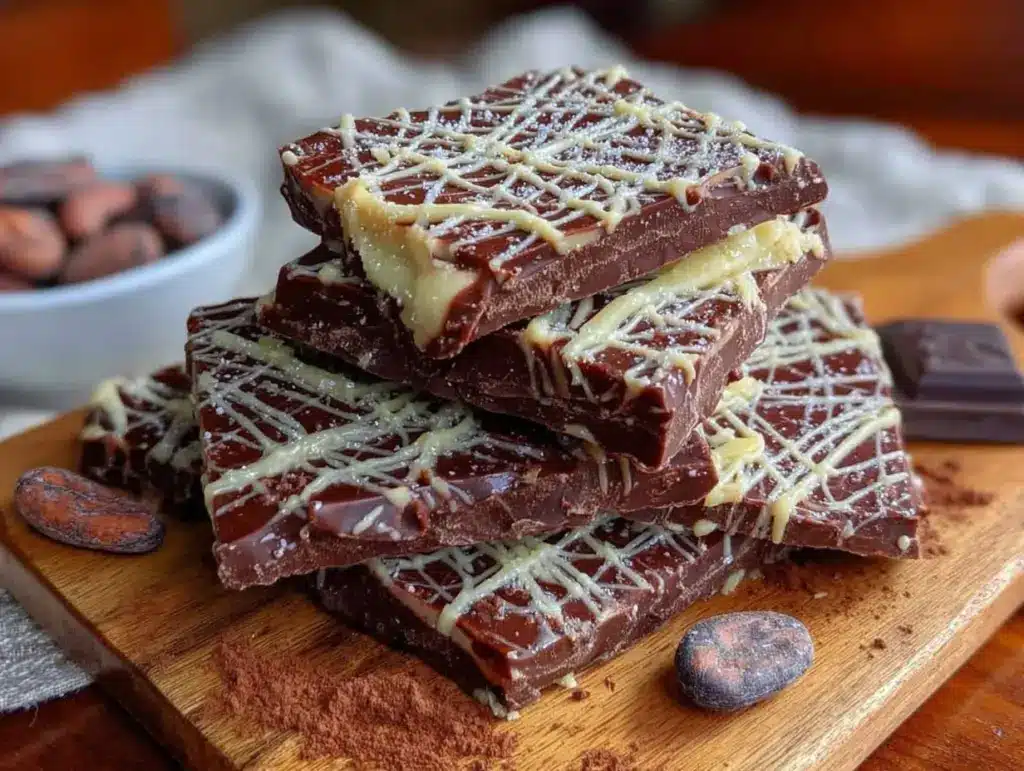 spiderweb chocolate bark - featured image