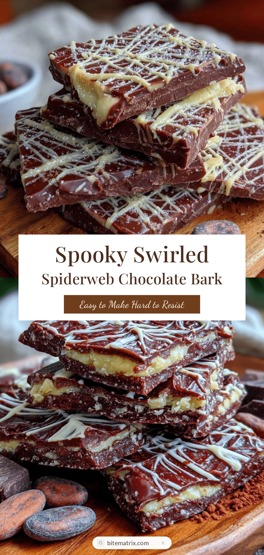 spiderweb chocolate bark recipe
