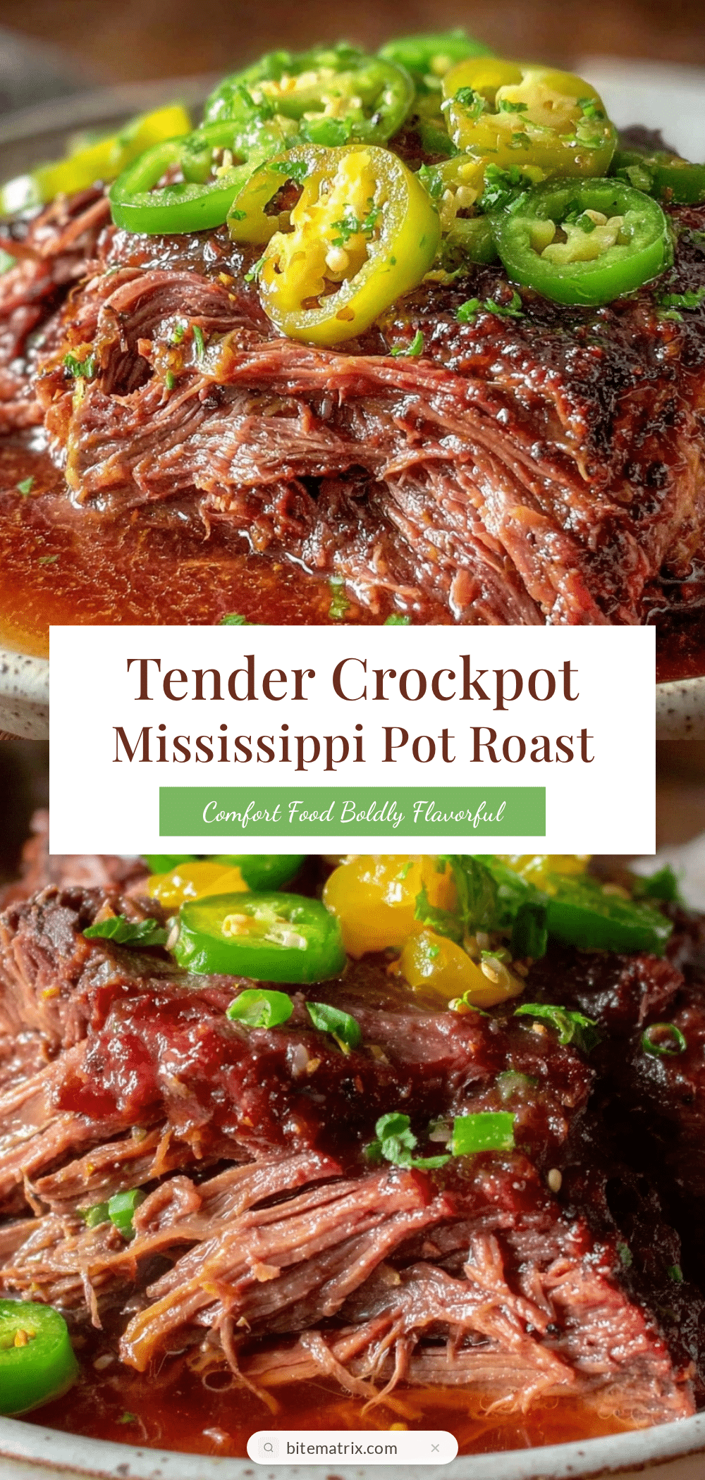 tender crockpot Mississippi pot roast recipe