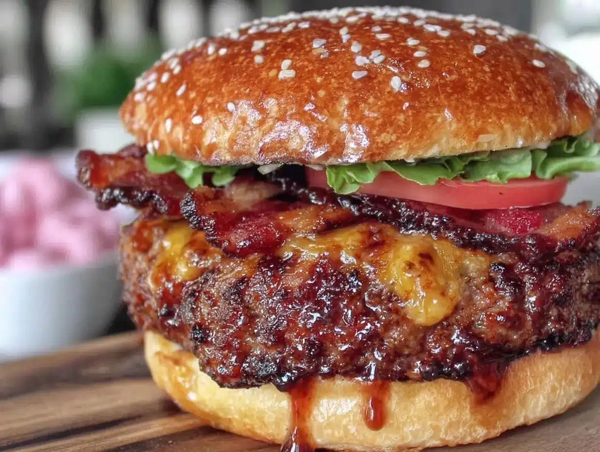 whiskey maple bacon burger preparation steps