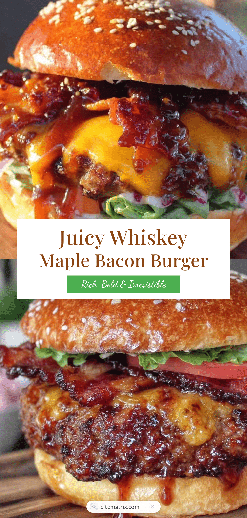 whiskey maple bacon burger recipe