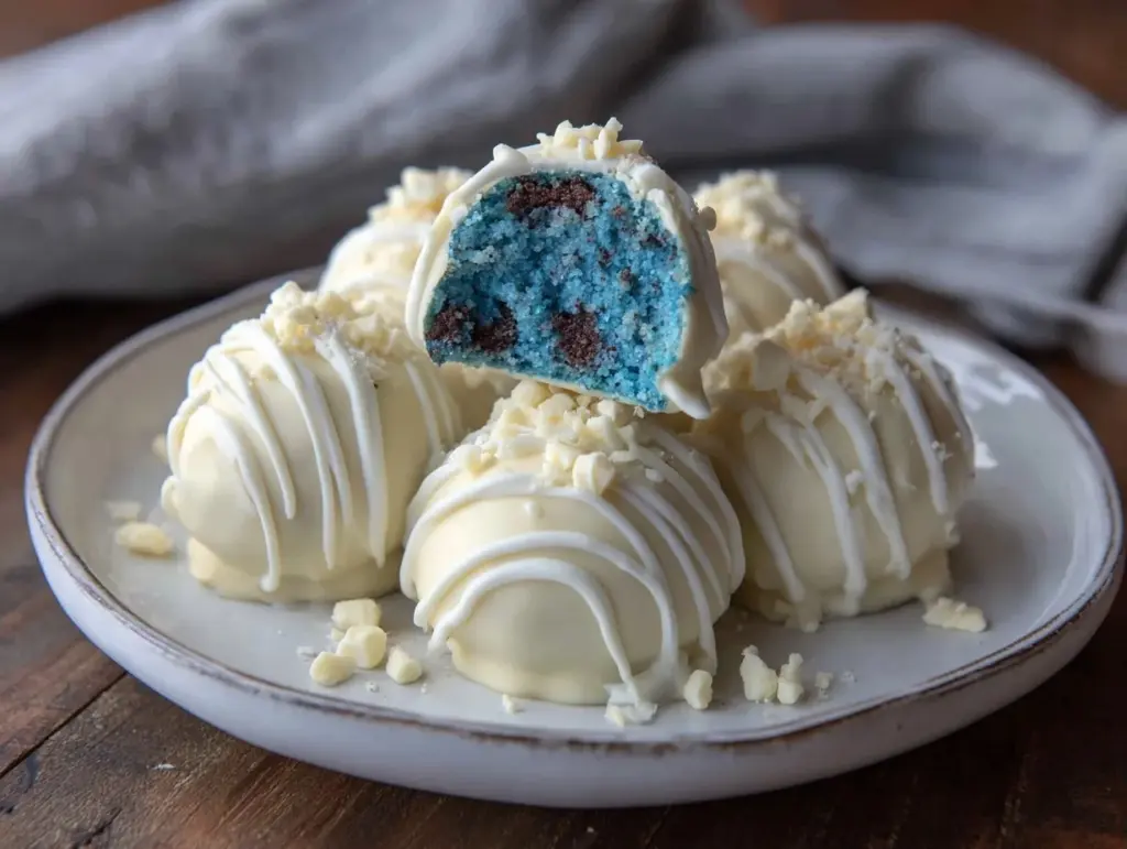 blue velvet cake pops - featured image