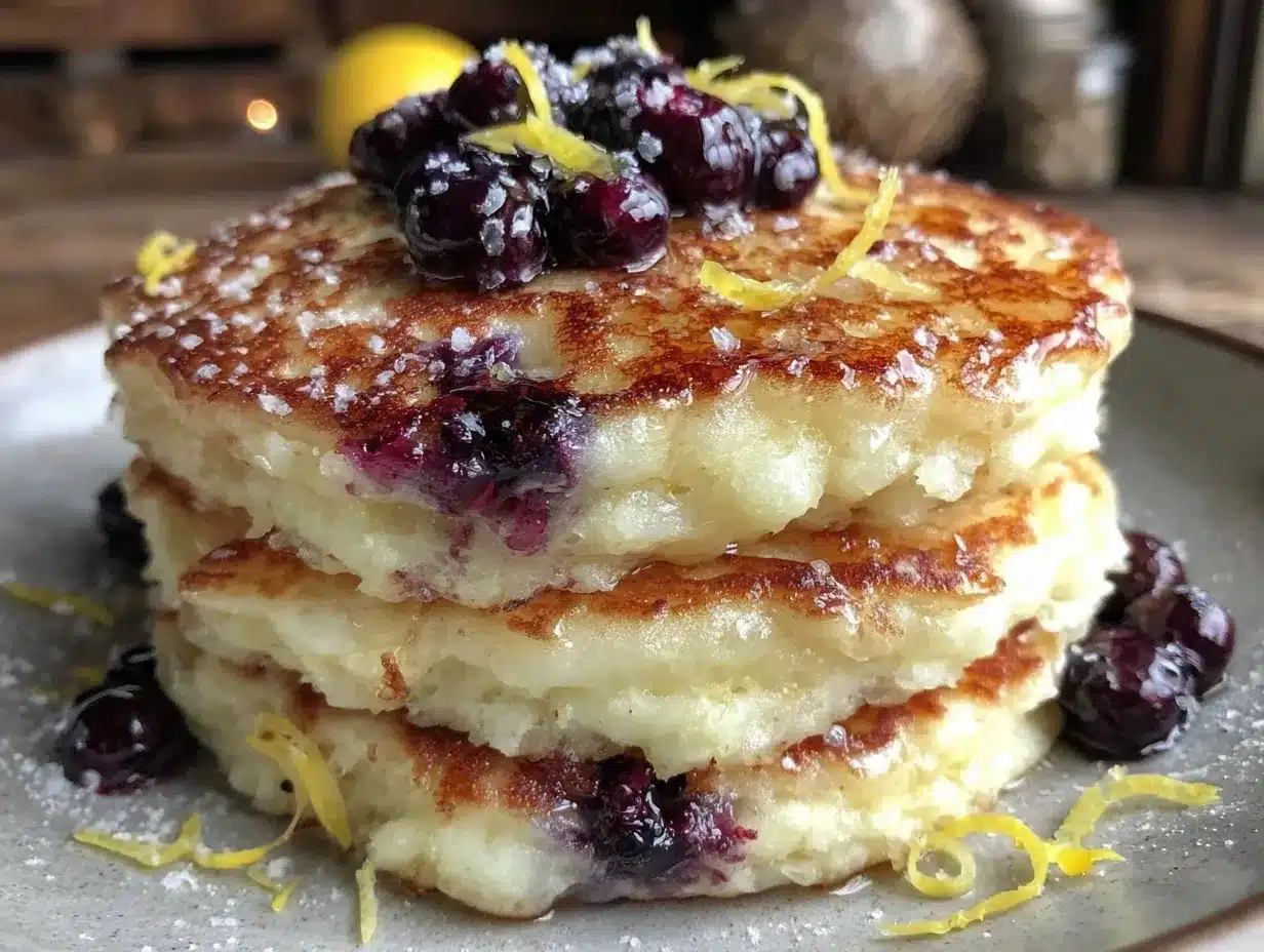 blueberry lemon ricotta pancakes preparation steps