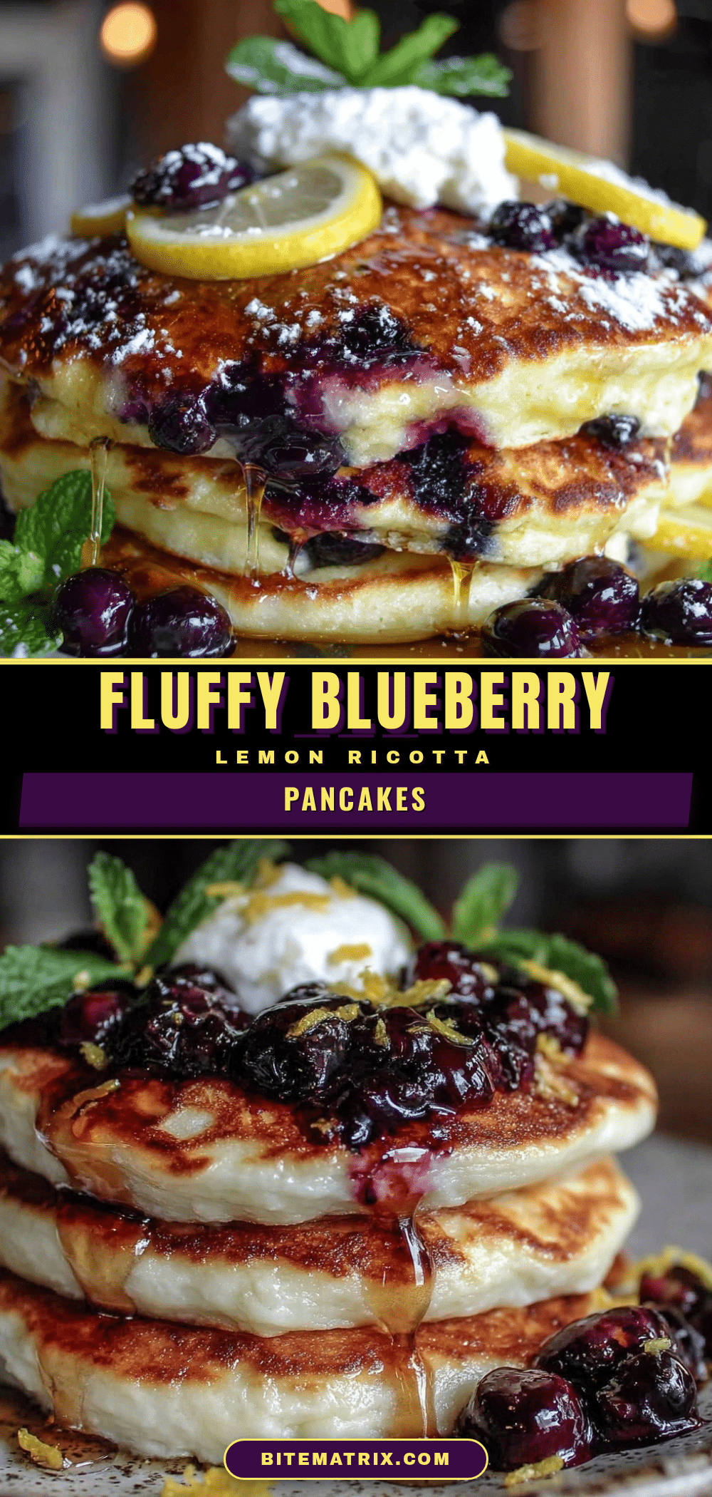 blueberry lemon ricotta pancakes recipe