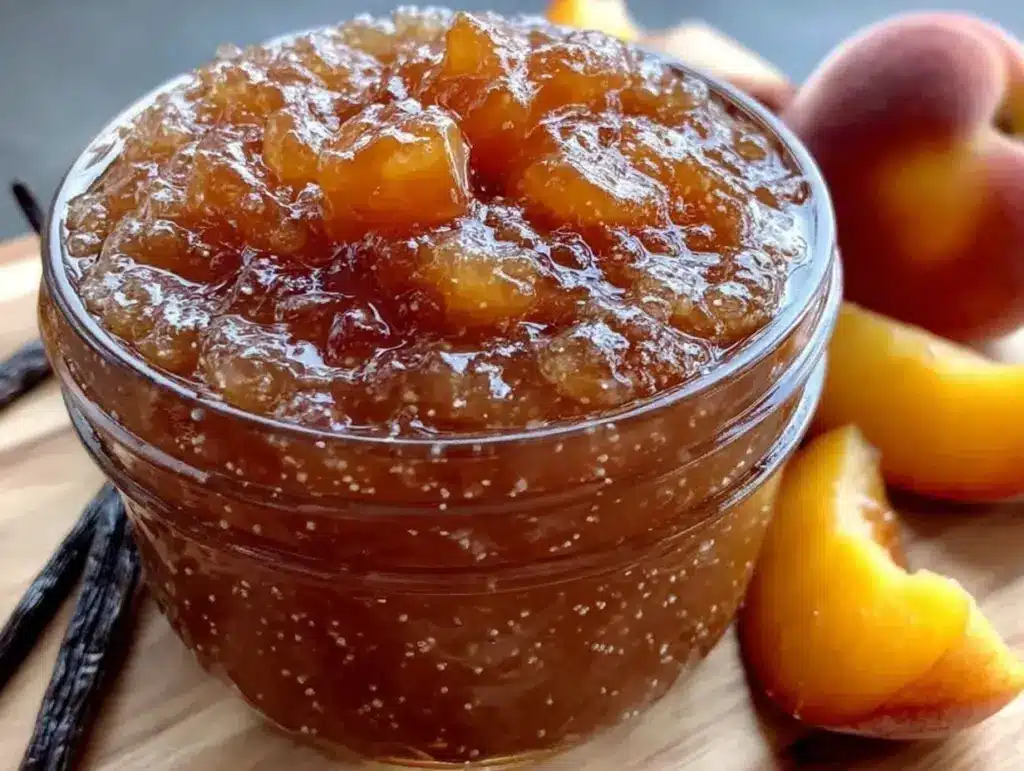 bourbon vanilla peach preserves - featured image