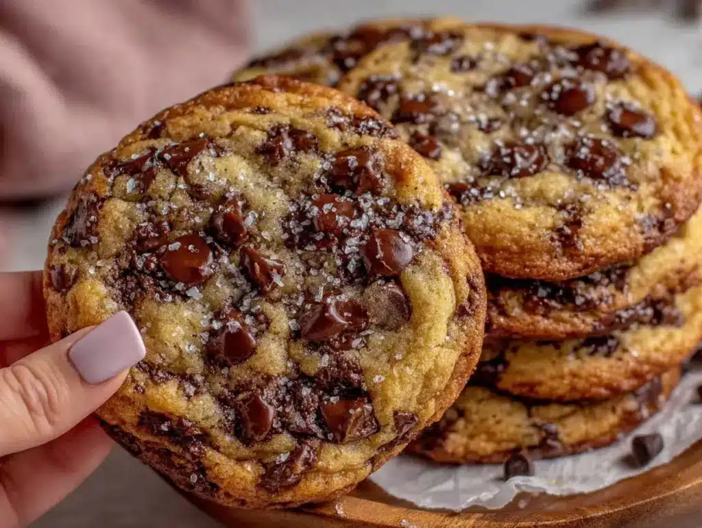 brown butter chocolate chip cookies - featured image