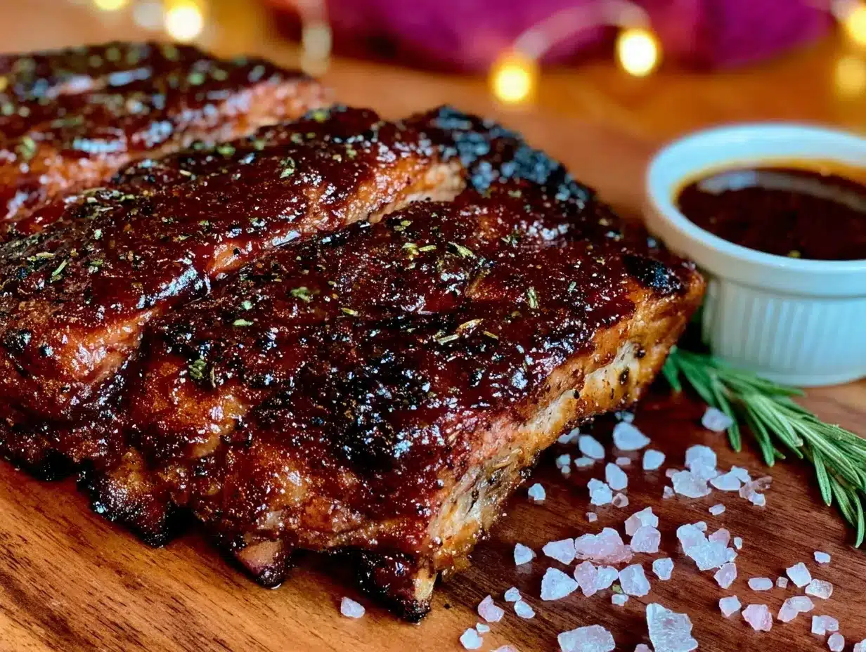 brown sugar bourbon BBQ ribs preparation steps