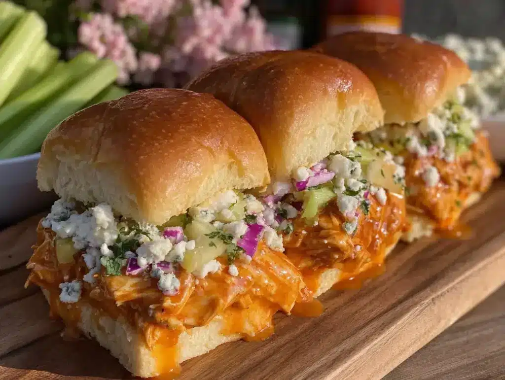 buffalo chicken sliders - featured image