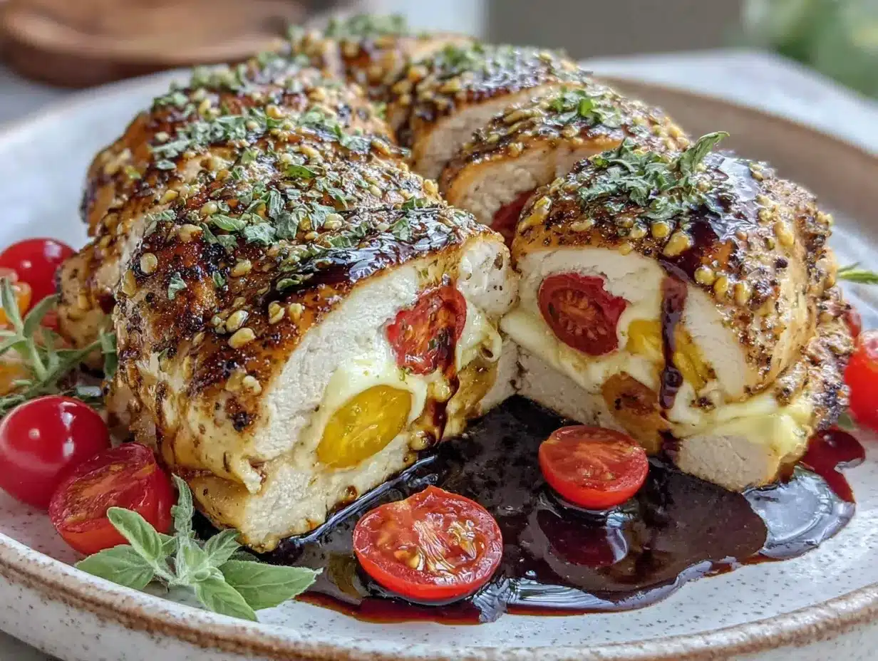 Caprese stuffed chicken breast preparation steps