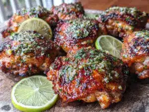 cilantro lime grilled chicken thighs - featured image